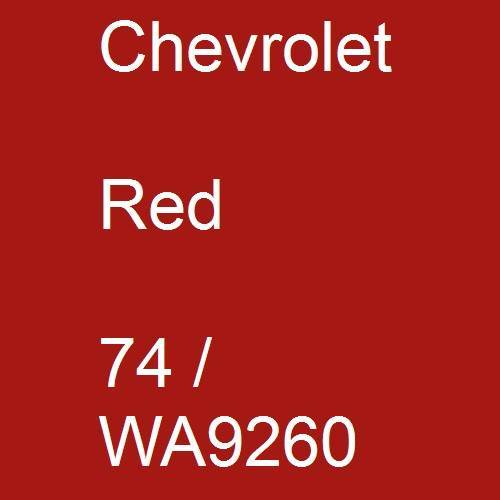 Chevrolet, Red, 74 / WA9260.